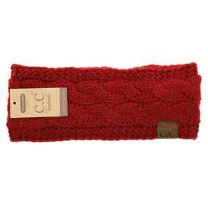 *FINAL SALE* Pale Pink Solid Cable Knit CC Head Wrap