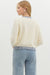 Cream & Navy Accent Gold Button Cardigan