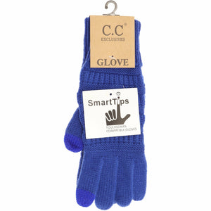 *FINAL SALE* Light Grey Knit CC Gloves