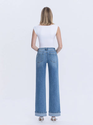 Olivia Cuffed Wide Leg Jeans