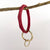 Diamond Shape Silicone Bracelet Keychain: Purple