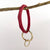 Diamond Shape Silicone Bracelet Keychain: Blue