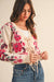 Cream Floral Tie Sweater