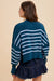 Emerald Striped Crop Sweater
