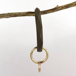 Diamond Shape Silicone Bracelet Keychain: Blue