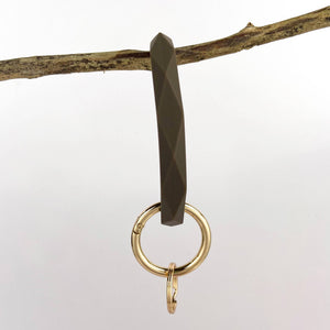 Diamond Shape Silicone Bracelet Keychain: Purple