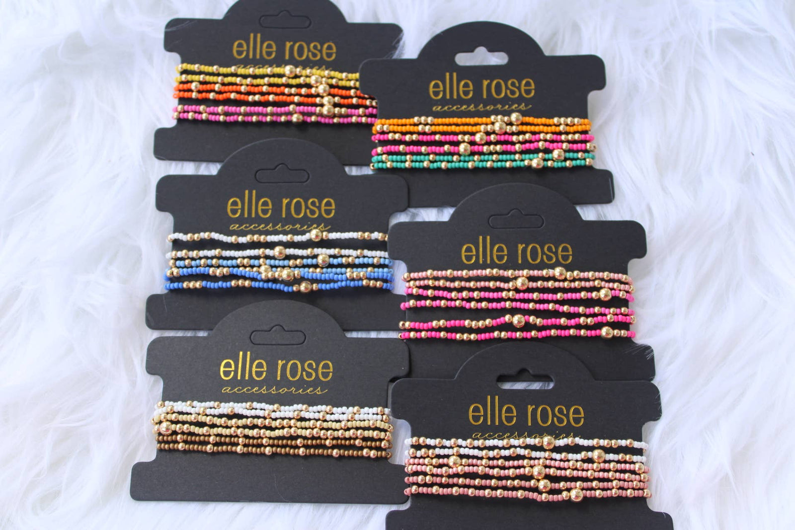 Beaded Bracelet Sets : Blue Set