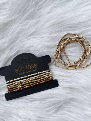 Beaded Bracelet Sets : Rose Gold Set