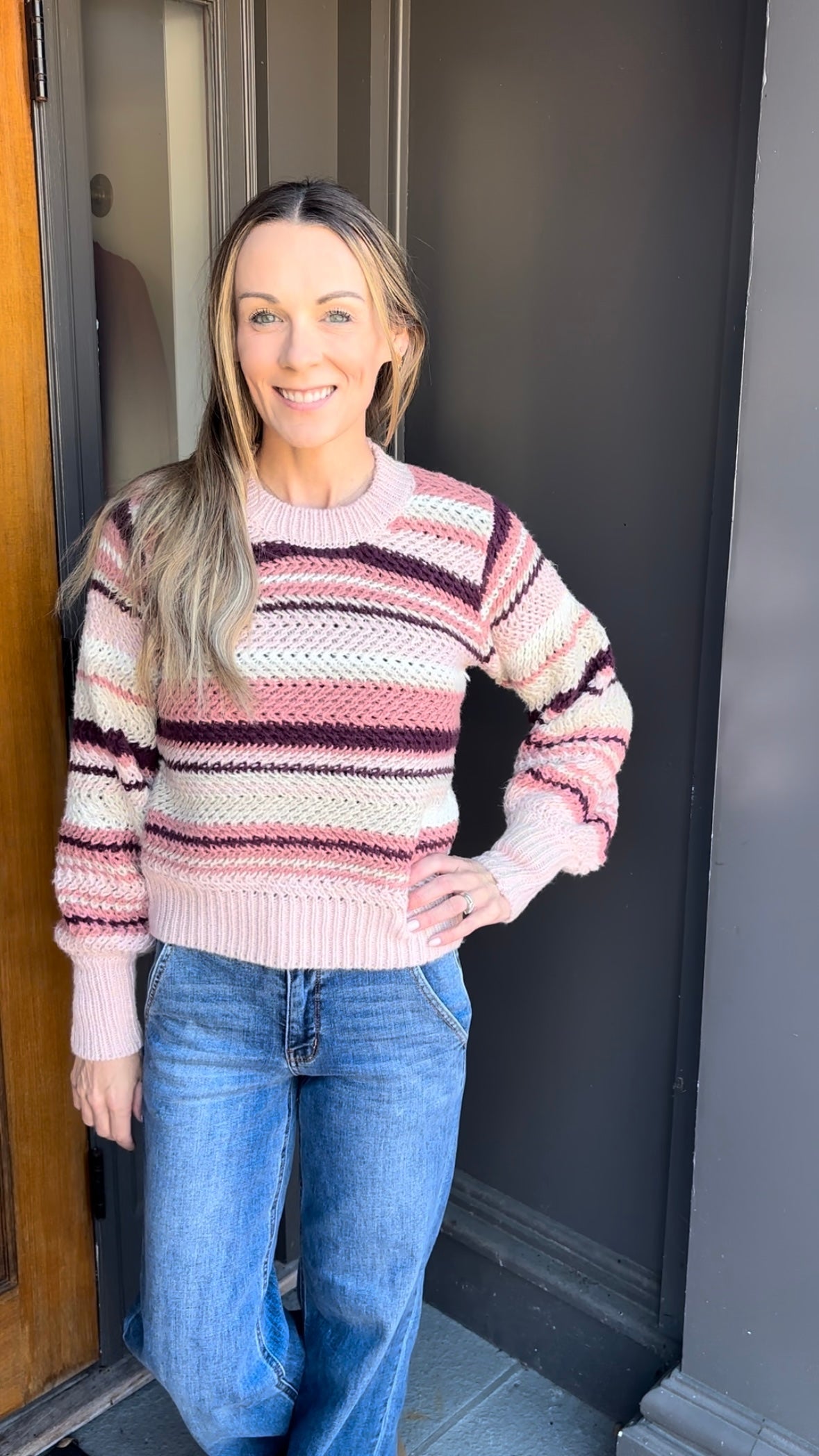 *FINAL SALE* Rosebud Ashville Stripe Sweater