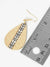 Dual-Tone Chevron Engraved Hammered Teardrop Dangle Earrings: Matte Silver-Matte Gold