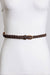 *FINAL SALE* Faux Leather Skinny Braided Belt: Red