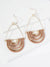 Hammered Metal Geometric Teardrop Dangle Earrings: Navy