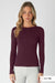 Fig Wide Ribbed LS Top