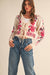 Cream Floral Tie Sweater