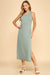 Sage Sleeveless Midi Dress