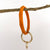 Diamond Shape Silicone Bracelet Keychain: Purple