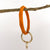 Diamond Shape Silicone Bracelet Keychain: Blue