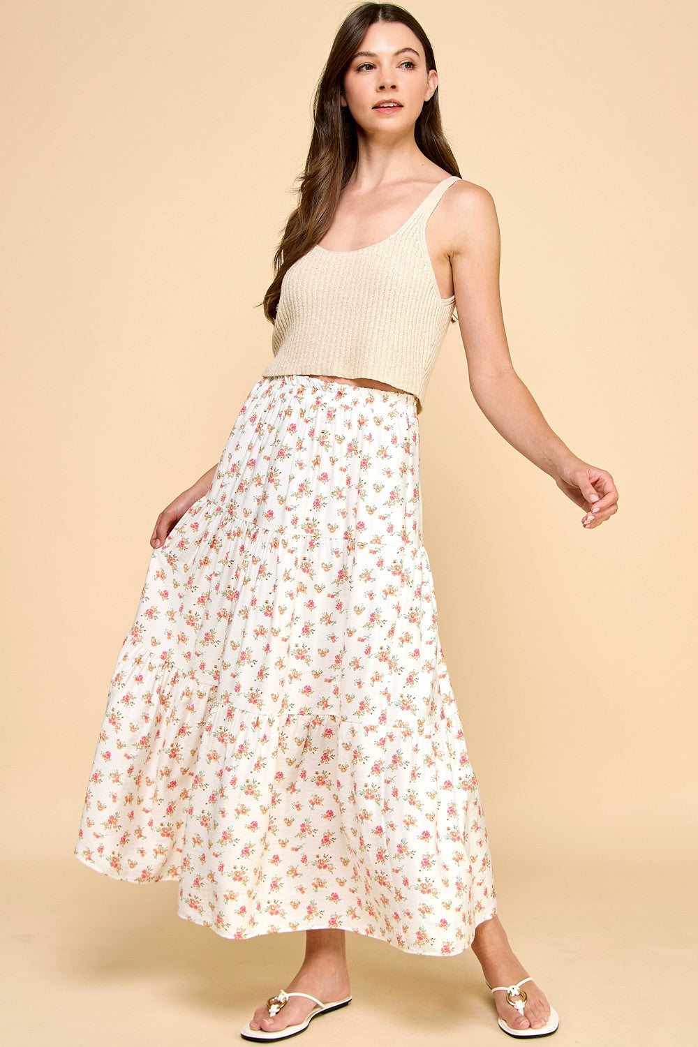 *FINAL SALE*Multi Layer Floral Skirt