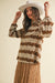 Brushed Floral Jacquard Mock Neck Knit Top