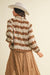 Brushed Floral Jacquard Mock Neck Knit Top