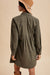Corduroy Pintuck Detail Mini Shirt Dress