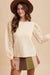 Cream Mixed Media Sweater
