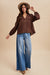 Chocolate Babydoll Blouse