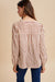 Notch Neck Striped Blouse