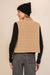 Taupe Quilted Lightweight Zip Up Vest