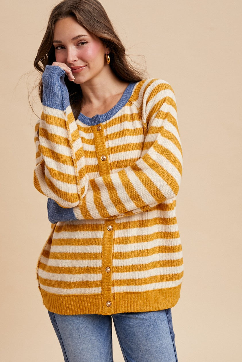 Marigold Striped Cardigan