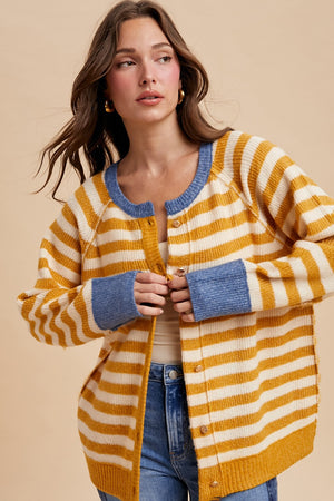 Marigold Striped Cardigan