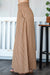 Camel Smocked Waist Band Wide Leg Maxi Pants