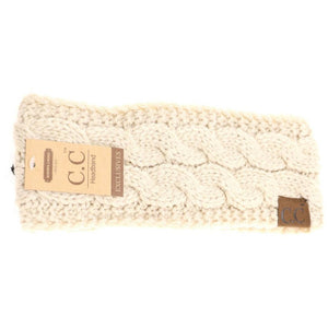*FINAL SALE* Pale Pink Solid Cable Knit CC Head Wrap