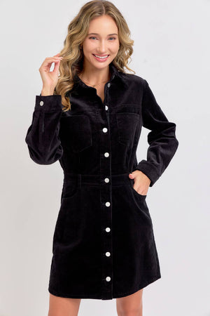 Black Corduroy Dress