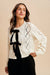 Cream Cable Knit Ribbon Tie Cardigan