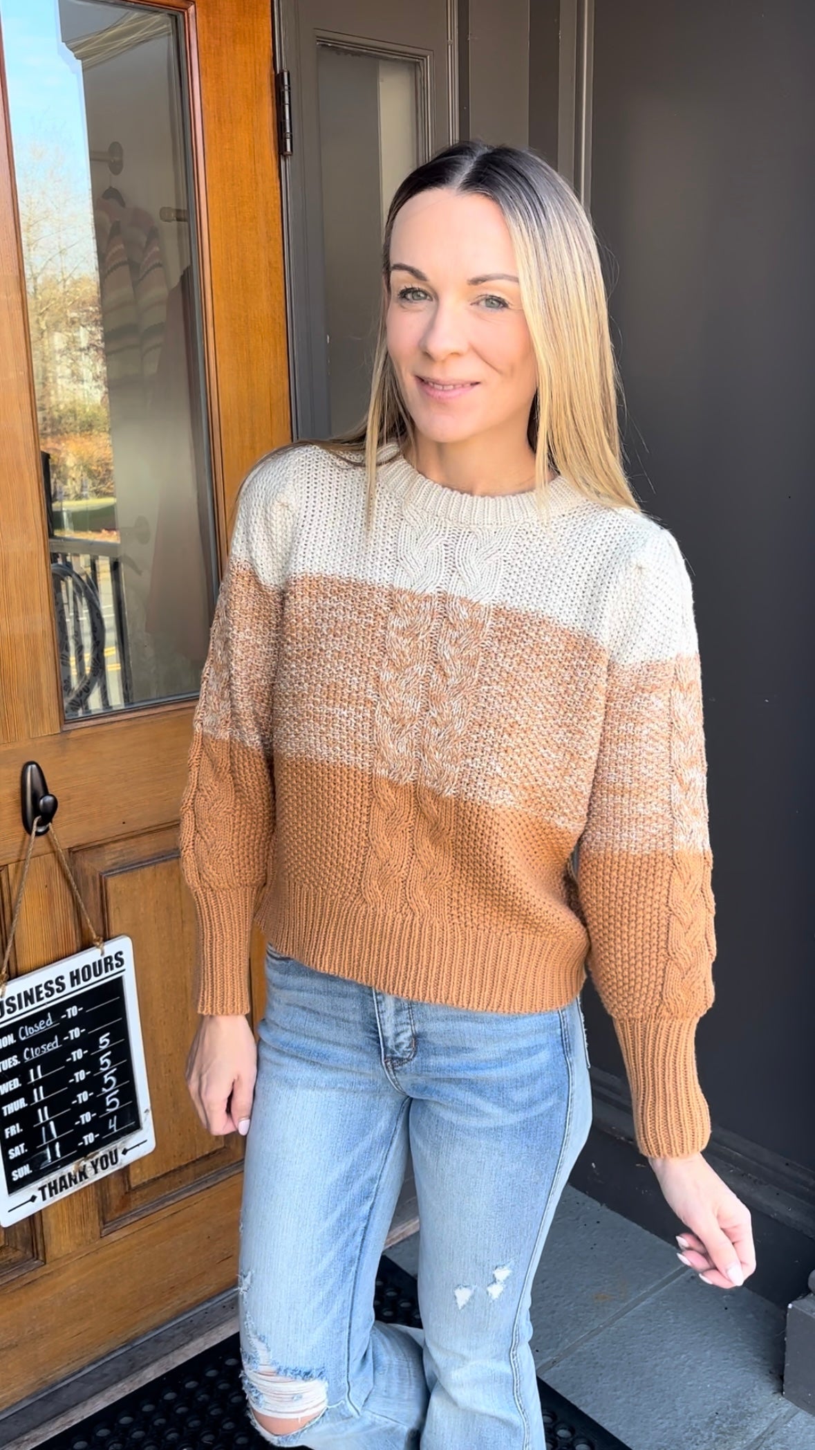 *FINAL SALE* Camel Ombre Sweater