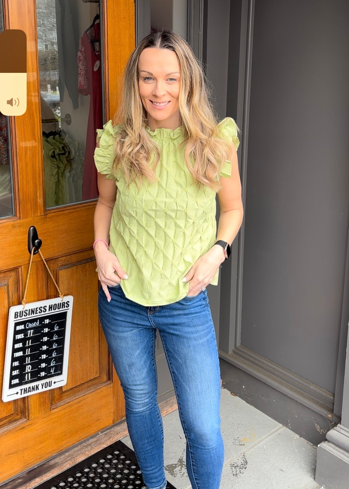 Lime Textured Blouse