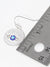 Evil Eye Disc Drop Dangle Earrings: Matte Silver