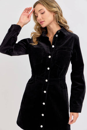 Black Corduroy Dress