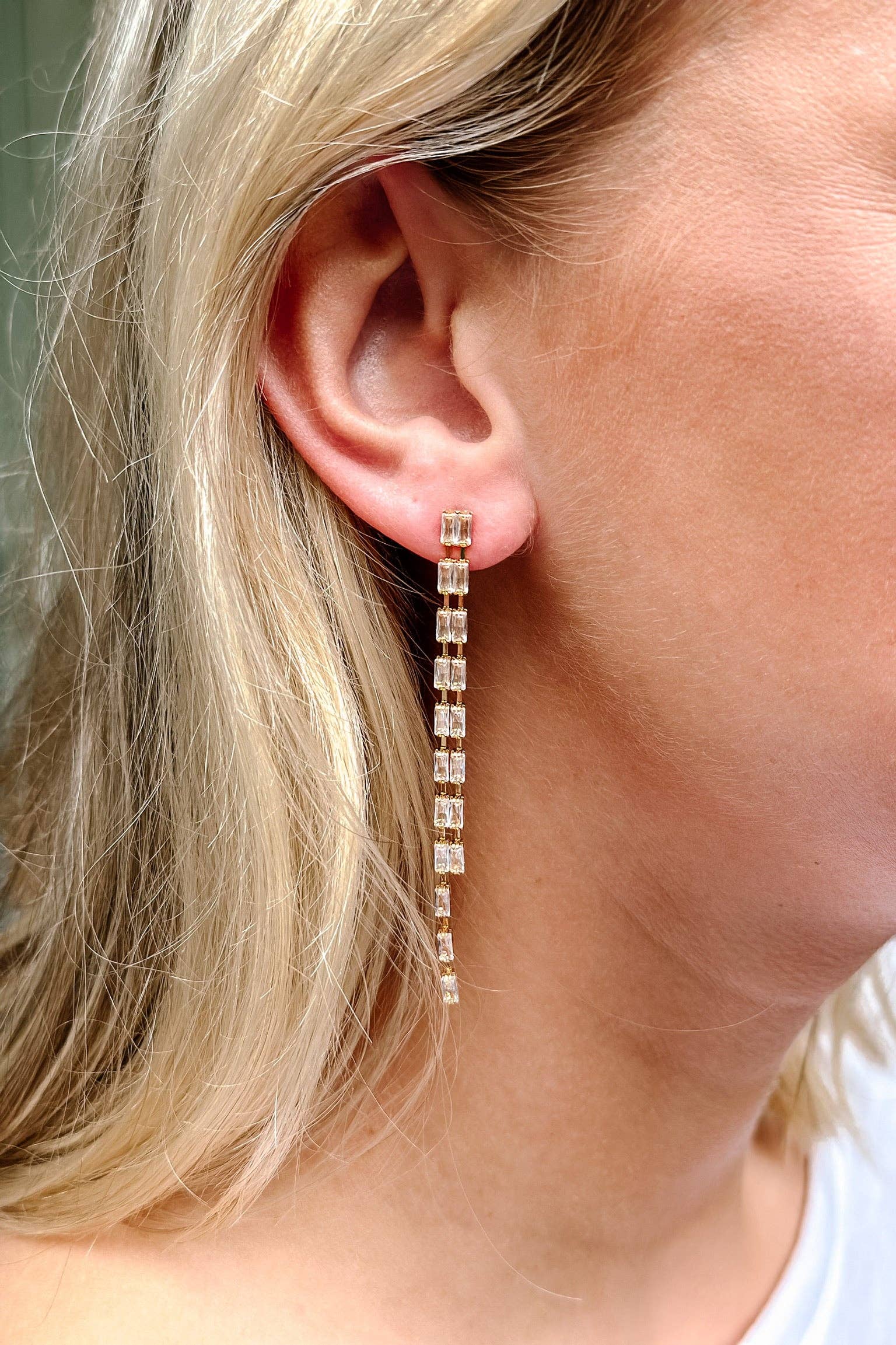 Rhinestone Tassel Earring