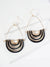 Hammered Metal Geometric Teardrop Dangle Earrings: Navy