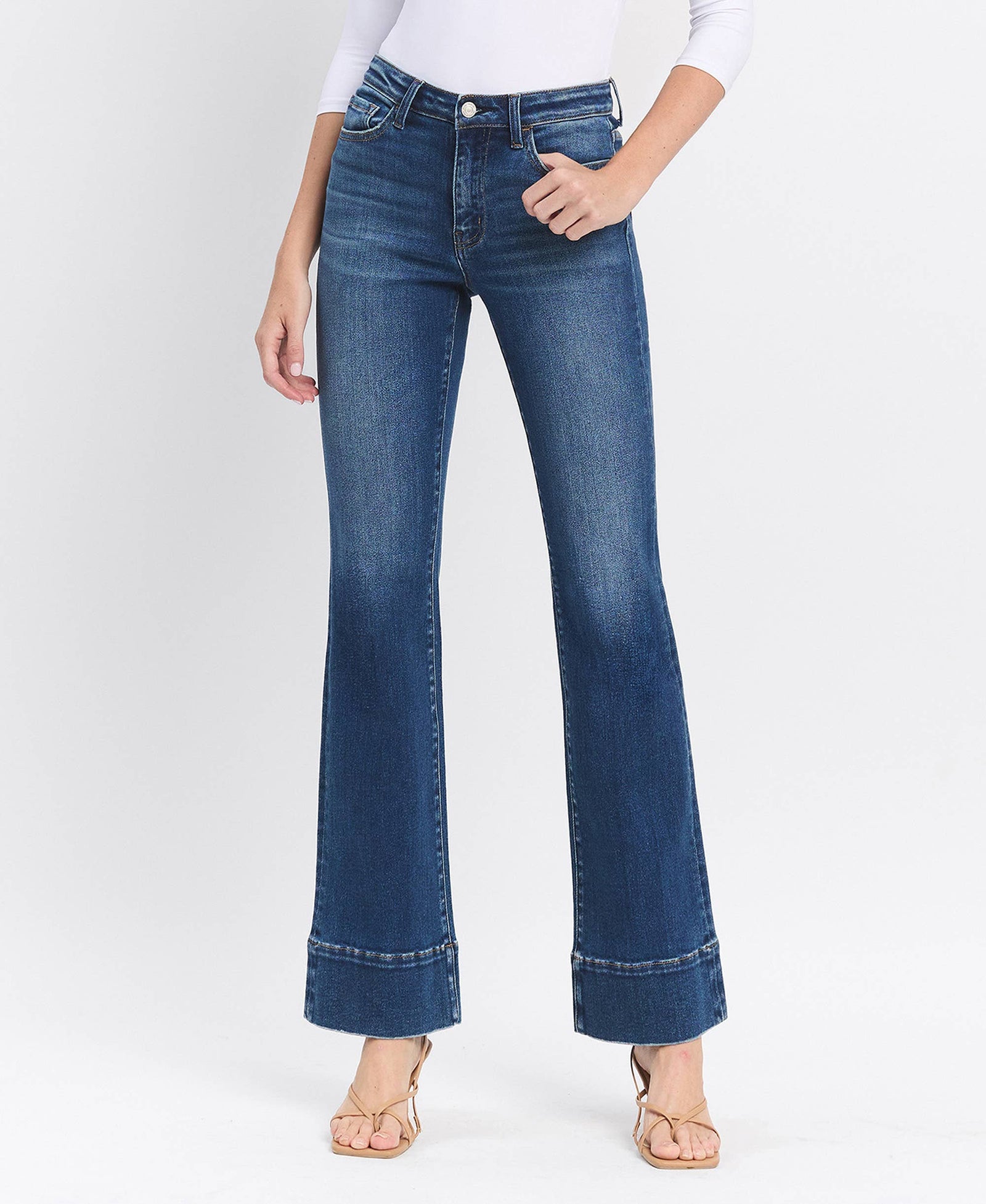 Skylar High Rise Trouser Hem Jean