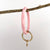 Diamond Shape Silicone Bracelet Keychain: Coral Red