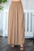 Camel Smocked Waist Band Wide Leg Maxi Pants