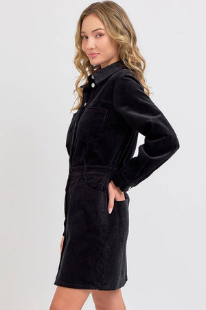 Black Corduroy Dress