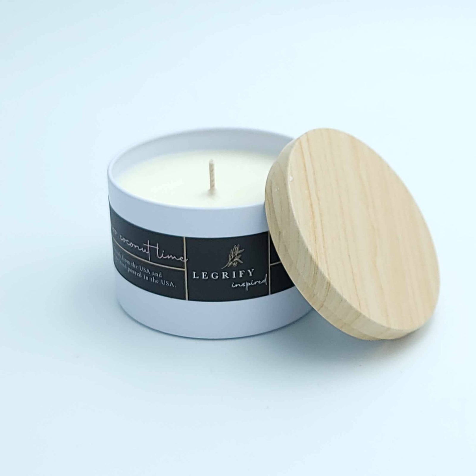 Bamboo Coconut Lime Soy Travel Candle