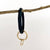 Diamond Shape Silicone Bracelet Keychain: Blue