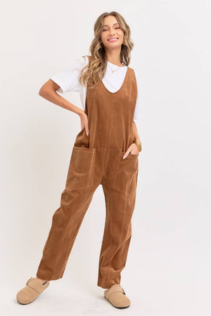 Camel Corduroy Overalls