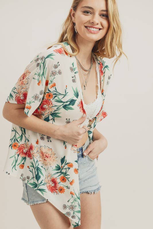 *FINAL SALE*Front Tie Kimono