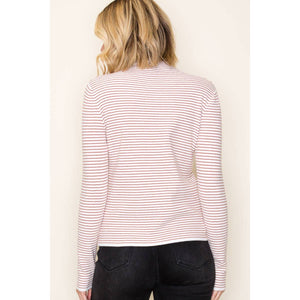Ivory & Copper Striped Sweater